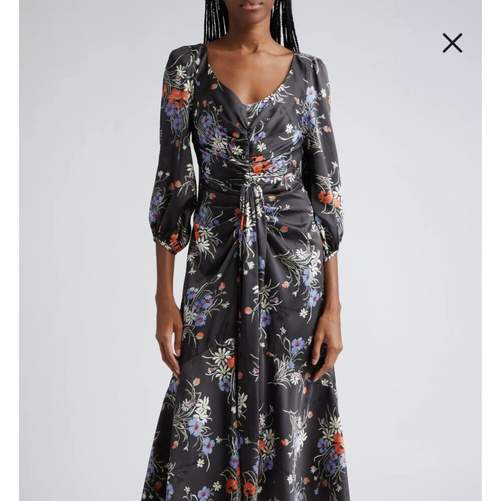 Cinq à Sept Floral Print Midi Dress